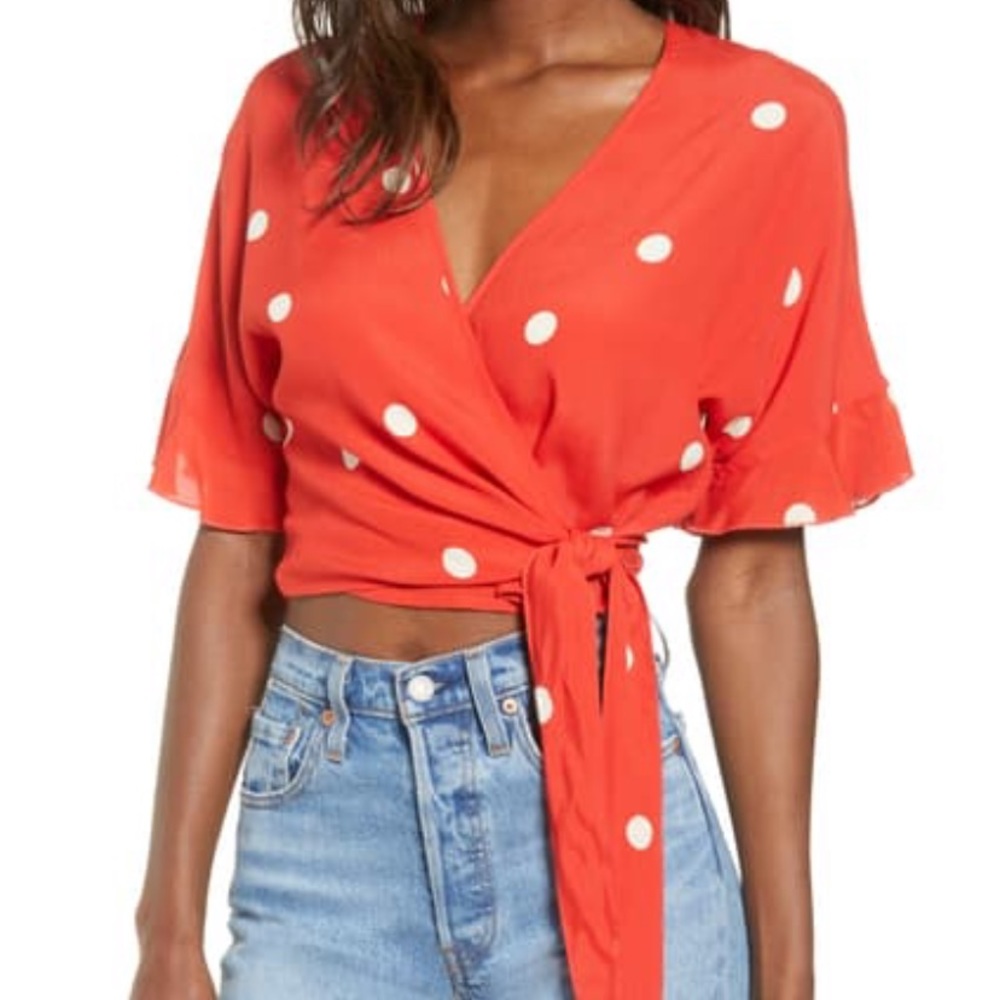 NWOT Rails Dot Print Wrap Top (Small)